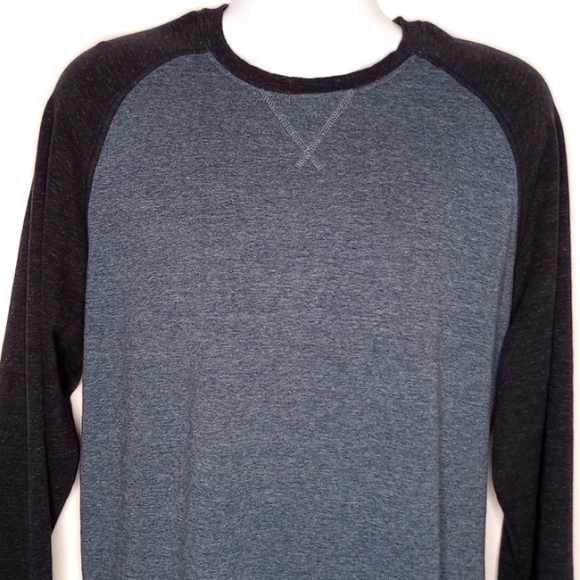 L. L. Bean Men's Washed Cotton Double-knit Crewneck Heathered Raglan Shirt - Picture 1 of 9